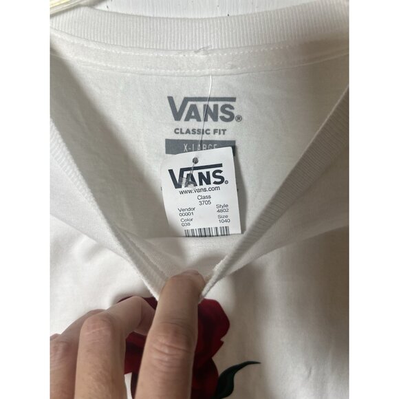 VANS ROSE LONG SLEEVE SHIRT White MENS XLarge NEW. H - Picture 3 of 4